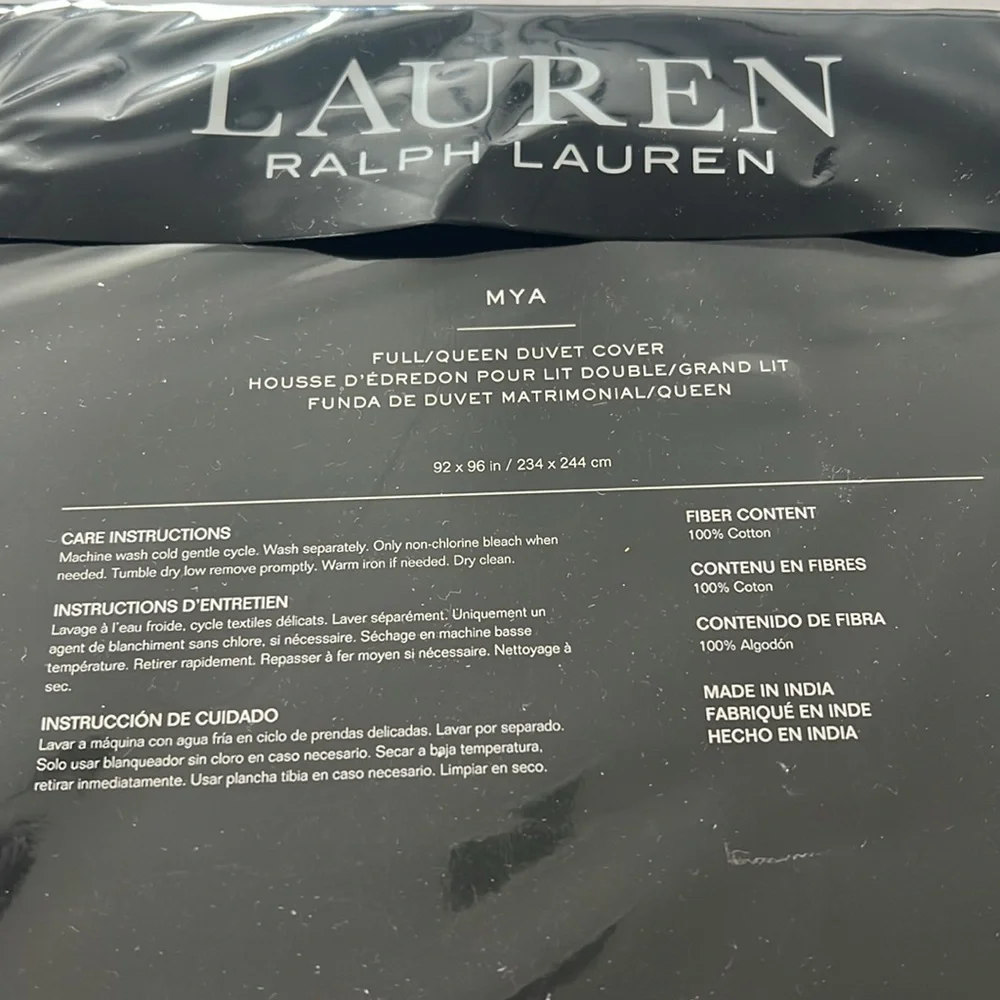 Lauren Ralph Lauren Mya Floral Duvet Cover in Navy, NEW, Size Queen $430